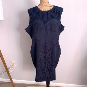 ModCloth London Dress Company Plus Size Navy Dress